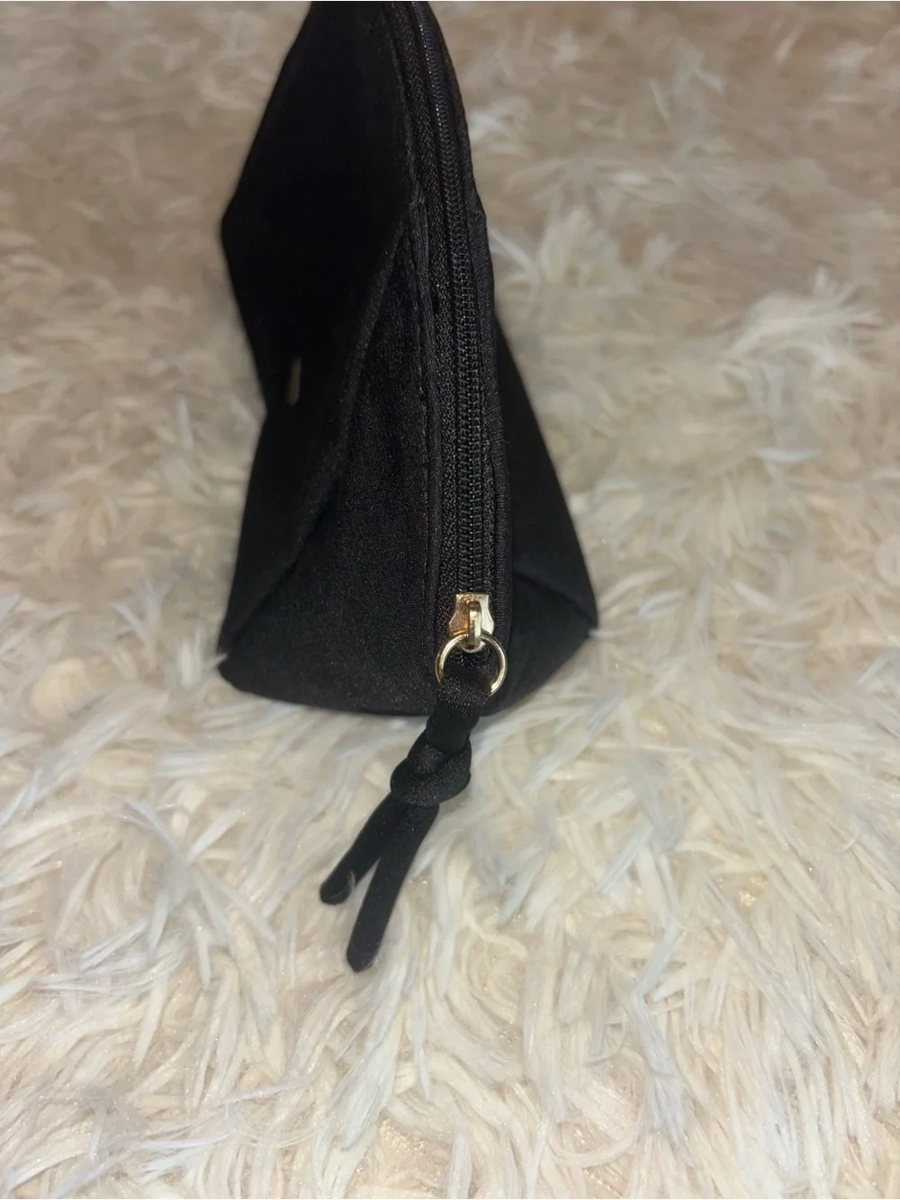 Giorgio Armani black nylon makeup bag NEW